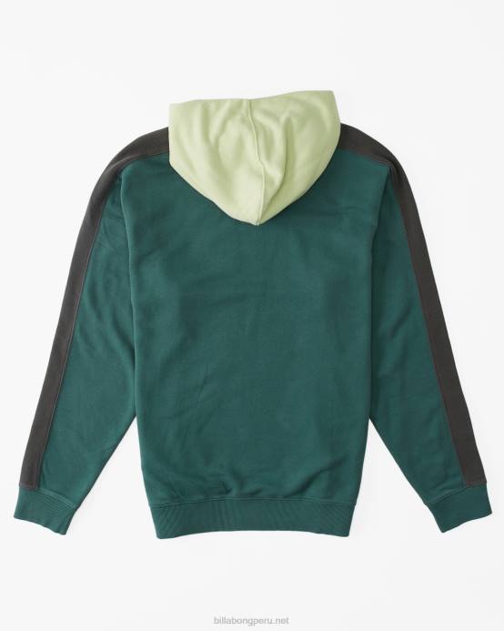 hombres ciprés Billabong sudadera con capucha y lavado ondulado 04LD653