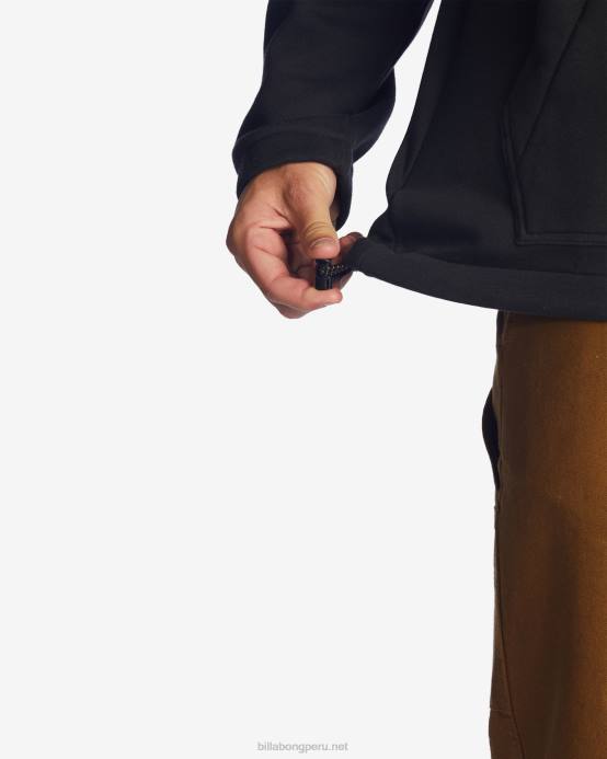 hombres negro Billabong brújula a / div sudadera con capucha 04LD490