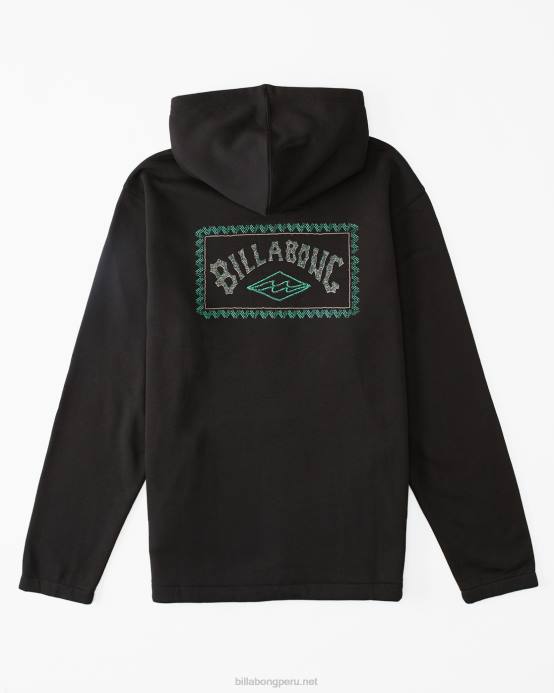 hombres negro Billabong brújula a / div sudadera con capucha 04LD490