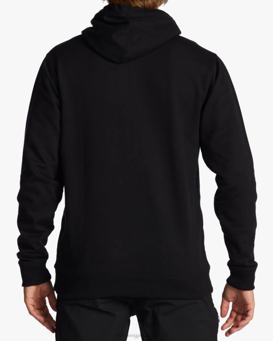 hombres negro Billabong sudadera con capucha orgánica todo el día 04LD279