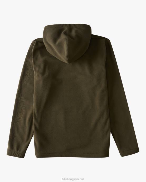 hombres oliva oscuro Billabong horno a / div sudadera con capucha 04LD562