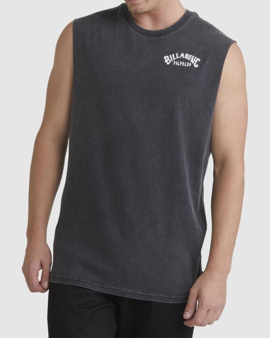 hombres negro Billabong camiseta musculosa cara pilpeled 04LD335