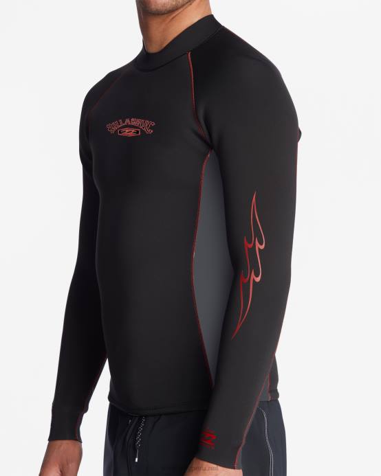 hombres Gris oscuro Billabong Chaqueta de neopreno absoluta de 1/1 mm 04LD911