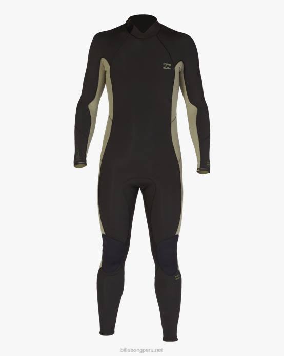 hombres militar Billabong Traje de neopreno completo con cremallera trasera absoluta 3/2 04LD895