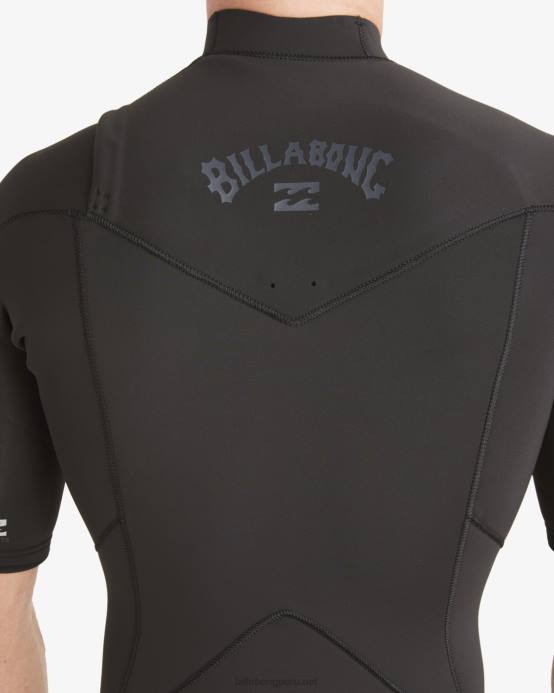 hombres negro Billabong Traje de neopreno completo 2/2 con cremallera absoluta en el pecho 04LD887