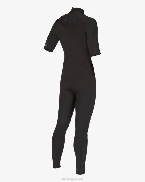 hombres negro Billabong Traje de neopreno completo 2/2 con cremallera absoluta en el pecho 04LD887