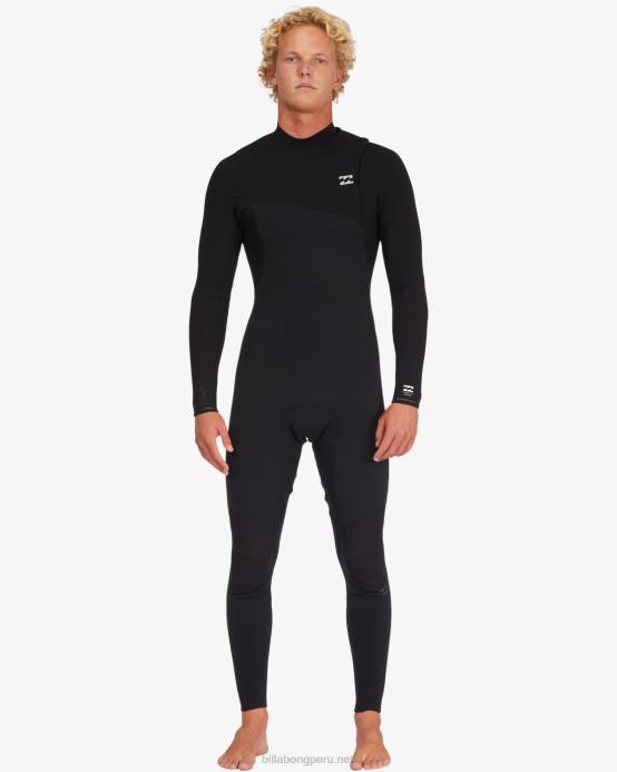 hombres negro Billabong Traje de neopreno completo natural sin cremallera 3/2 horno 04LD899