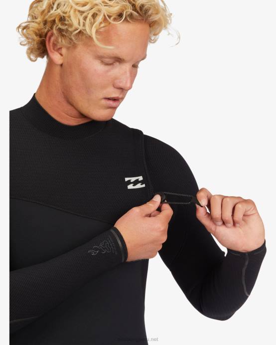 hombres negro Billabong Traje de neopreno completo natural sin cremallera 3/2 horno 04LD899
