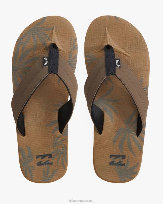 hombres arcilla Billabong sandalias sin cordones con estampado de impacto todo el día 04LD766