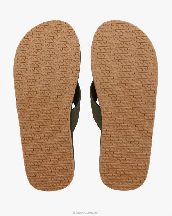 hombres chocolate Billabong sandalias sin cordones de impacto todo el día 04LD759