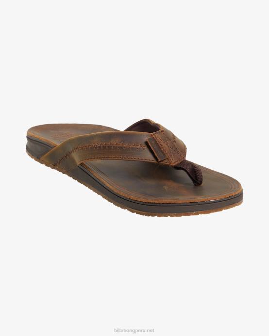 hombres chocolate negro Billabong sandalias Brunswick 04LD828