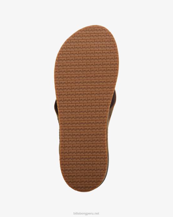 hombres chocolate negro Billabong sandalias Brunswick 04LD828
