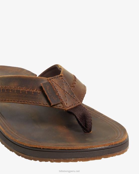 hombres chocolate negro Billabong sandalias Brunswick 04LD828