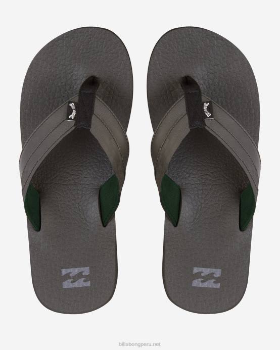 hombres negro Billabong sandalias cush de impacto todo el día 04LD706