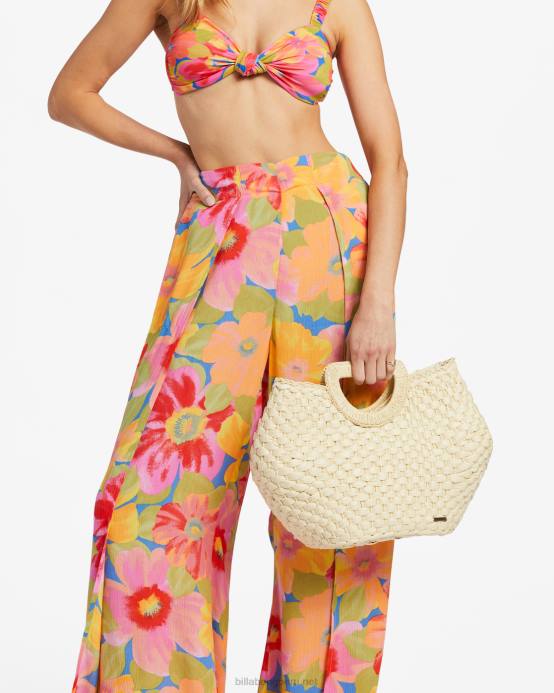 mujer natural Billabong bolsa de paja de playa 04LD2408