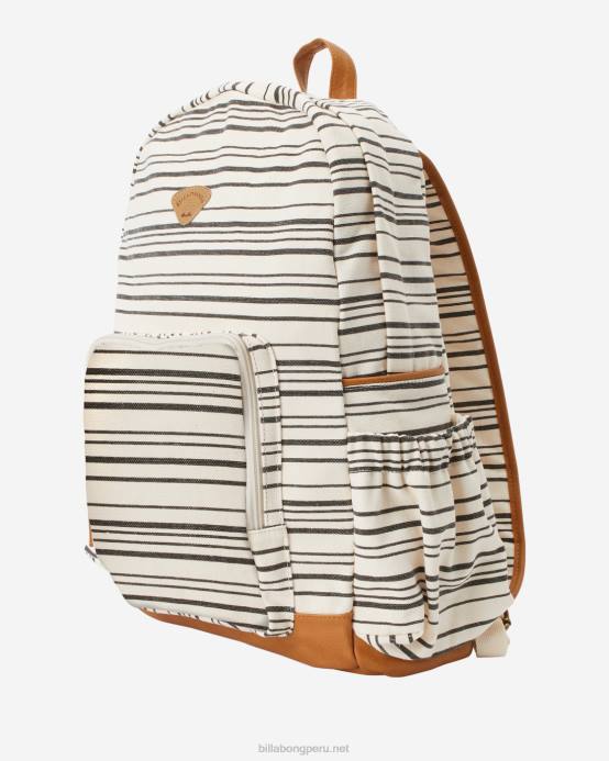 mujer guijarro negro Billabong mochila de lona hogar en el extranjero 04LD2427