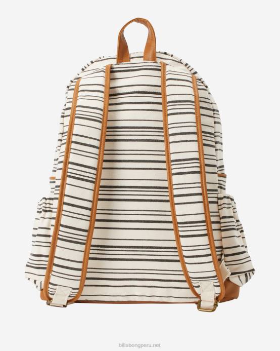 mujer guijarro negro Billabong mochila de lona hogar en el extranjero 04LD2427