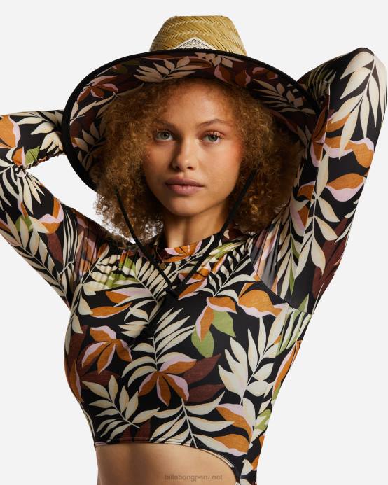 mujer arenas negras Billabong sombrero de socorrista de paja tipton 04LD2433