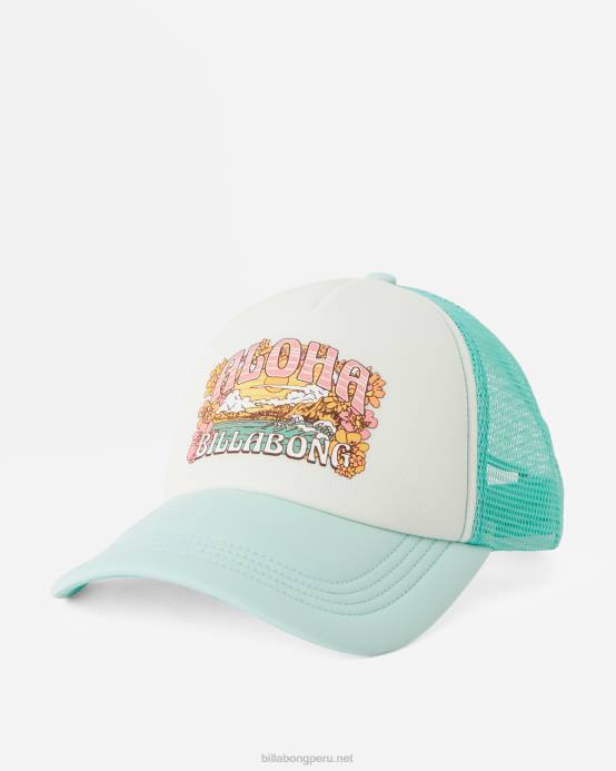 mujer azul tropical Billabong a través de las olas gorra de camionero 04LD2422