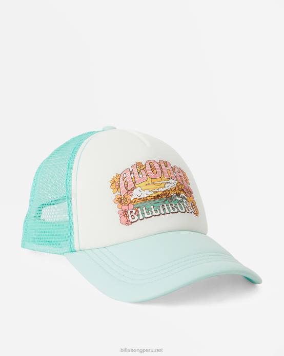 mujer azul tropical Billabong a través de las olas gorra de camionero 04LD2422