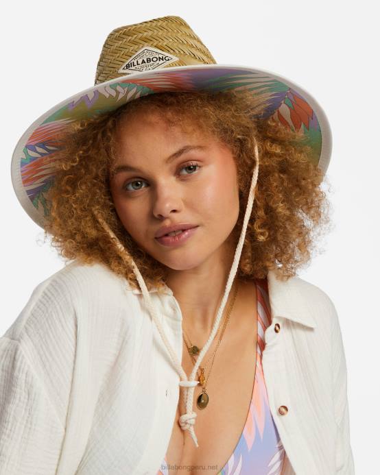 mujer brisa lila Billabong sombrero de socorrista de paja tipton 04LD2431
