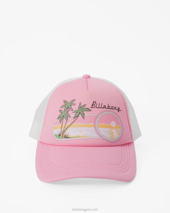 mujer guiño rosa Billabong a través de las olas gorra de camionero 04LD2465