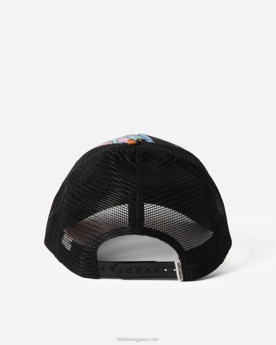 mujer negro Billabong gorra de camionero Mashup Heritage 04LD2389