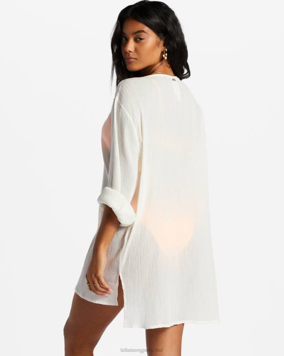 mujer cristal de sal Billabong vestido playero de cielo azul 04LD1367