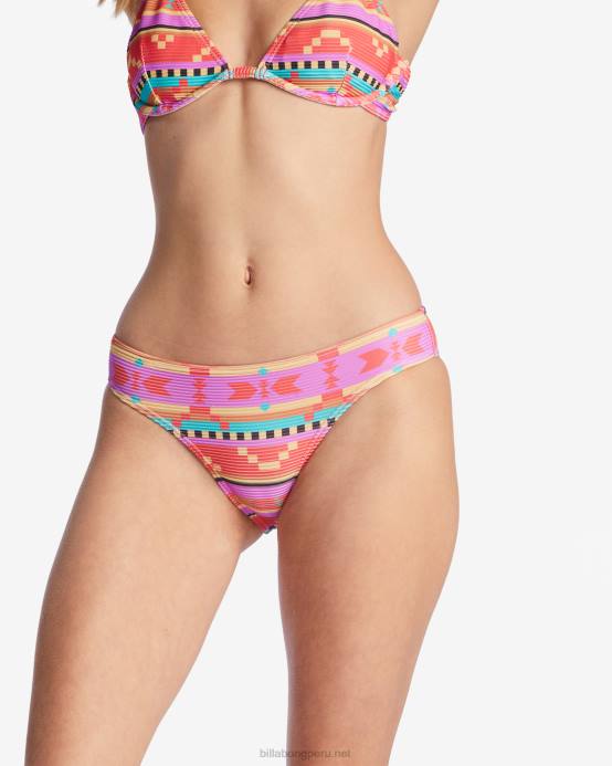 mujer amapola brillante Billabong braguitas de bikini baja rise lowrider 04LD1487