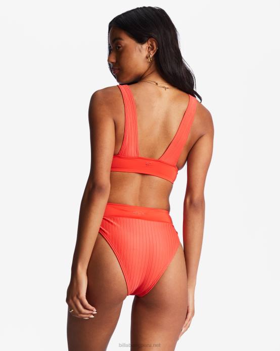 mujer amapola brillante Billabong braguitas de bikini con tiro alineado 04LD1483