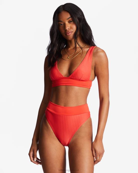 mujer amapola brillante Billabong braguitas de bikini con tiro alineado 04LD1483