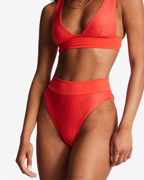 mujer amapola brillante Billabong braguitas de bikini con tiro alineado 04LD1483