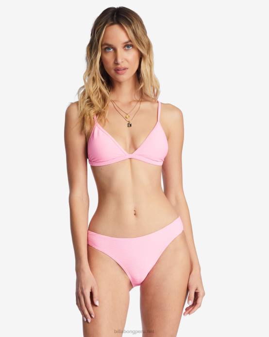 mujer aturdimiento rosa Billabong braguitas de bikini tanlines lowrider 04LD1298
