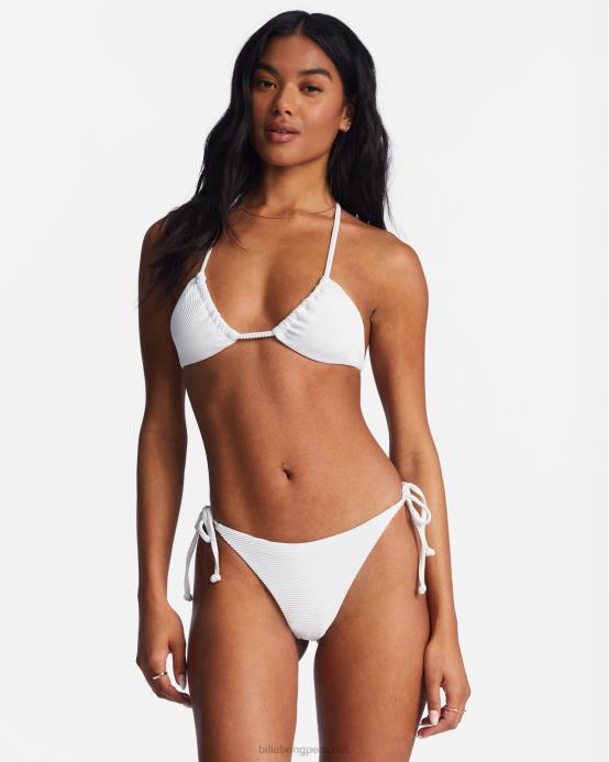 mujer blanco Billabong Braguitas de bikini tipo tanga con lazo lateral tanlines 04LD1302