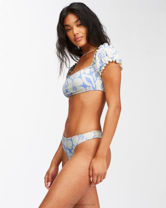 mujer cristal de sal Billabong braguitas de bikini de talle bajo Beyond the Blue Isla 04LD1616