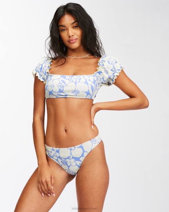 mujer cristal de sal Billabong braguitas de bikini de talle bajo Beyond the Blue Isla 04LD1616
