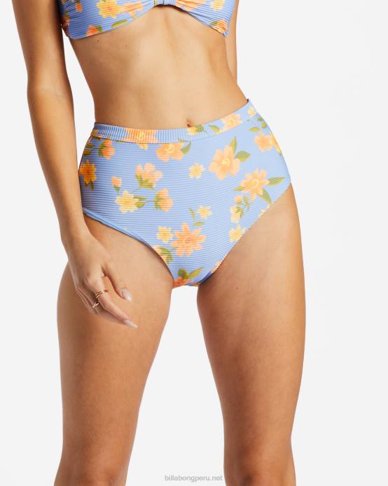 mujer de la nada Billabong Lazy Days tanlines hola braguitas de bikini de cintura alta retro 04LD1388