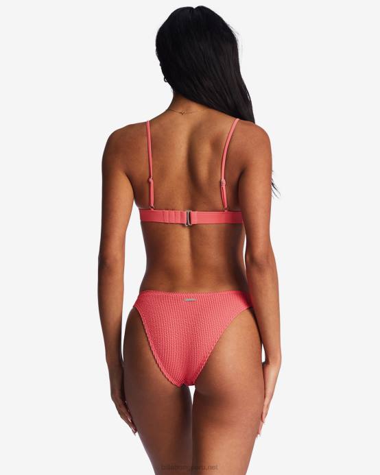 mujer enamoramiento de coral Billabong braguitas de bikini de verano para caminatas altas 04LD1460