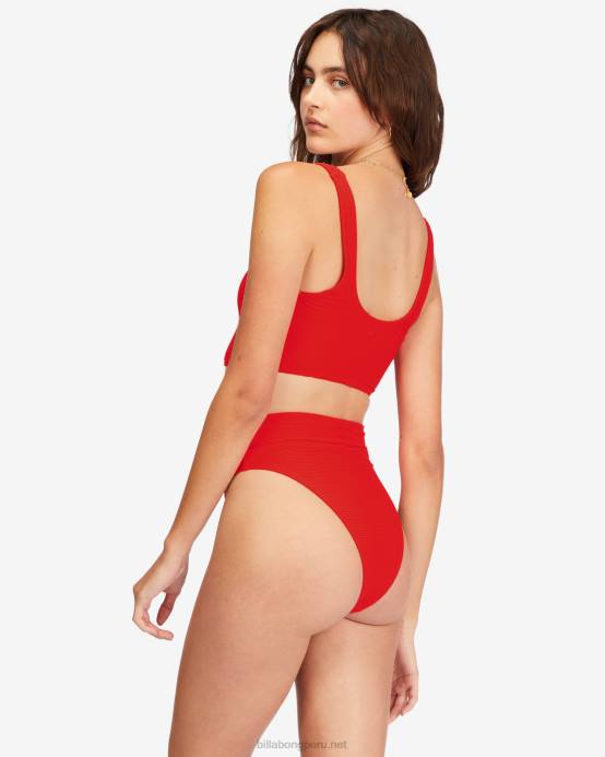 mujer guindilla Billabong tanlines rise braguitas de bikini de talle alto 04LD1536