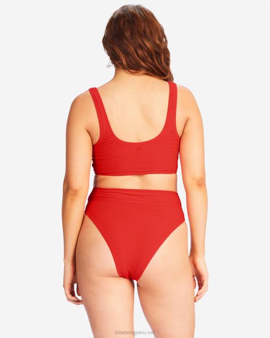 mujer guindilla Billabong tanlines rise braguitas de bikini de talle alto 04LD1536