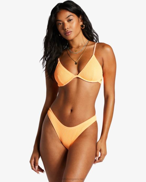 mujer mandarina picante Billabong braguitas de bikini de verano para caminatas altas 04LD1396