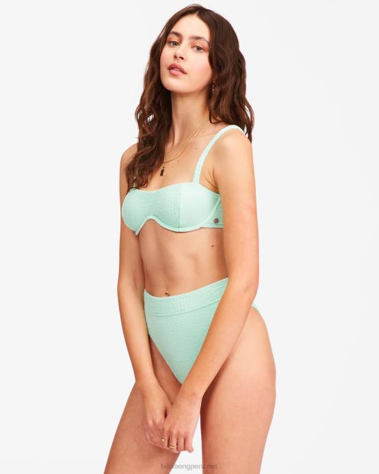 mujer menta verde Billabong so dazed maui rider braguitas de bikini de talle alto 04LD1635