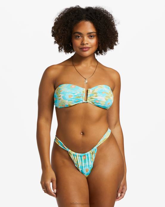 mujer multi Billabong cielo de verano caminata con pliegues braguitas de bikini diminutas 04LD1162