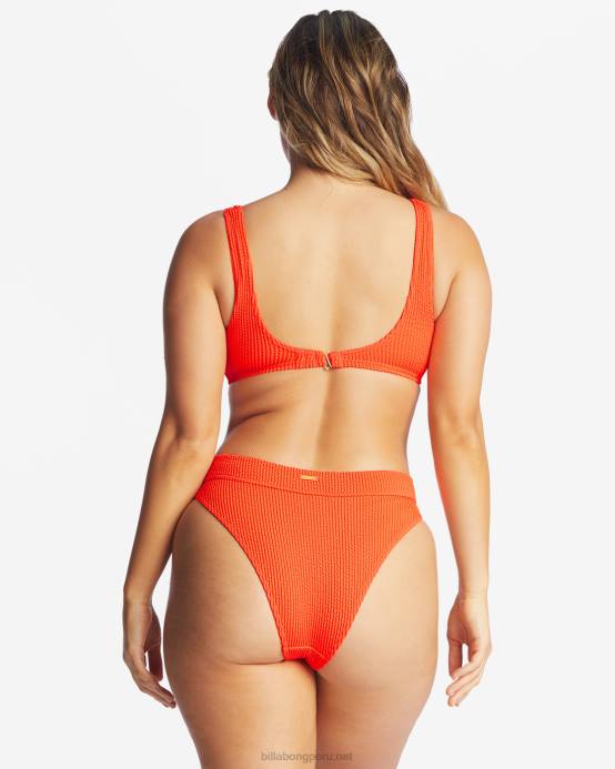 mujer naranja aplastada Billabong braguitas de bikini de verano high maui rider 04LD1625