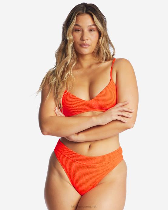 mujer naranja aplastada Billabong braguitas de bikini de verano high maui rider 04LD1625