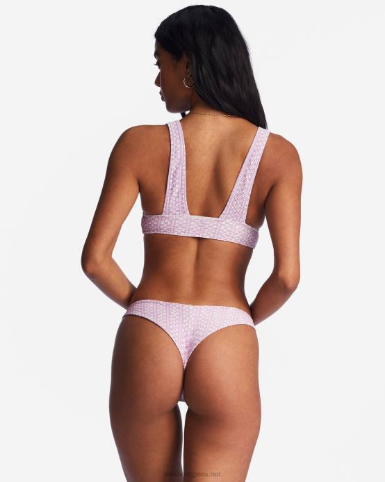 mujer sueño lila Billabong Covered In Love Tanlines Tanga Braguitas De Bikini 04LD1426