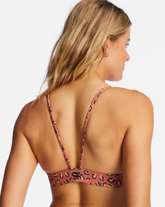 mujer besa la tierra Billabong top de bikini de triángulo con banda a/div 04LD1707