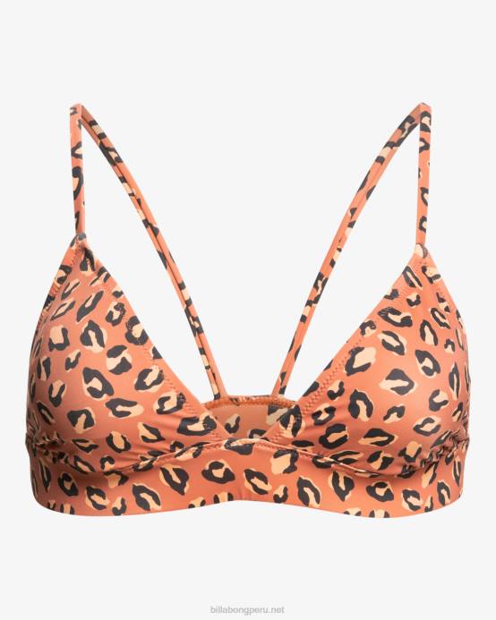 mujer besa la tierra Billabong top de bikini de triángulo con banda a/div 04LD1707