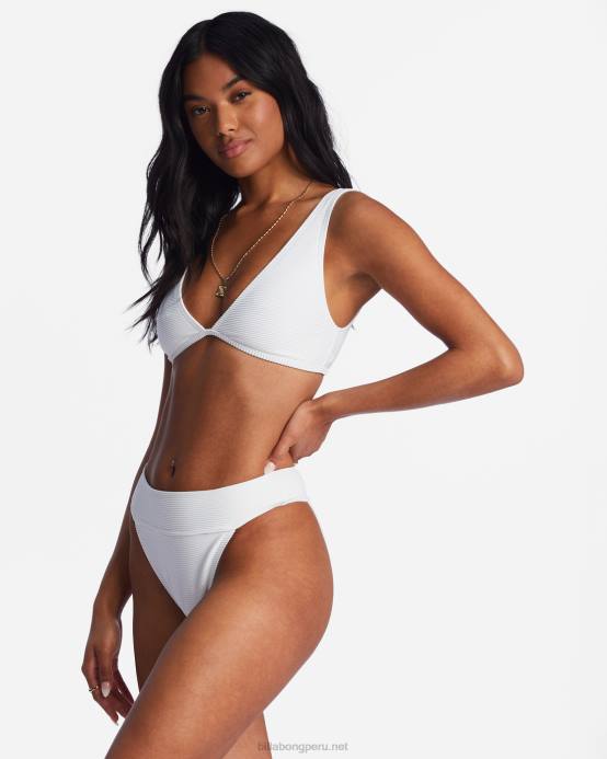 mujer blanco Billabong top de bikini sin mangas ava de tanlines 04LD1497