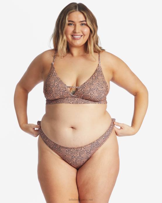 mujer caramelo Billabong top de bikini con cuello en V 04LD1660